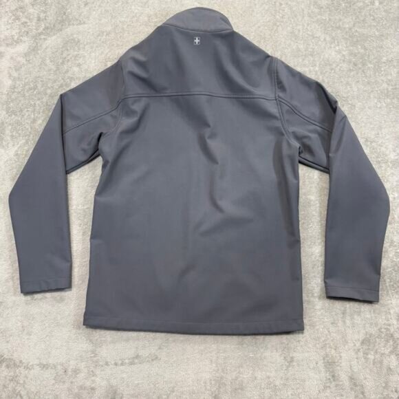 Swiss Tech Men's Softshell Gray Jacket Size Small 34-36 Full Zip Pockets - Picture 1 of 5